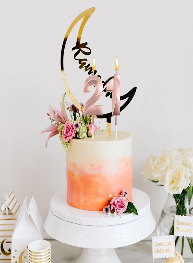 STARKET 21 Candle Number 21 Birthday Candles 21 Birthday Decoration for boy Girl (Rose Gold) - Image 5